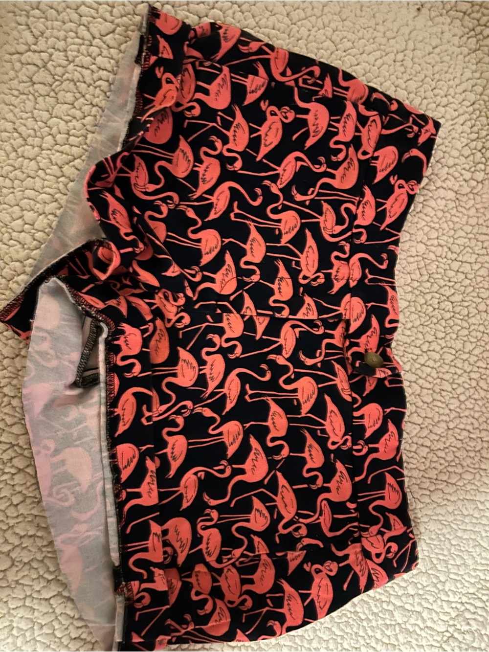 🦩Neon Pink Flamingo Print Shorts
